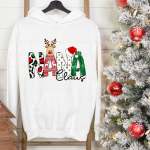 Nana Claus Grandma Christmas Printed Shirt: Festive Apparel for Grandmas to Spread Holiday Cheer!