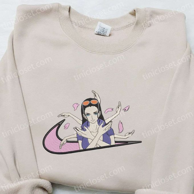 Nico Robin X Swoosh Anime Embroidered Shirt: One Piece B Gift For Men Women Gift For Family