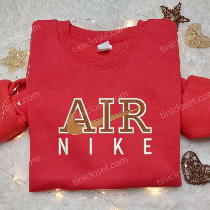 Custom Nike Air Embroidered Shirt: B Gift For Men Women Friend Gift &Amp; Stylish Apparel