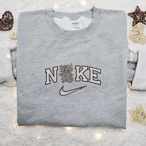 Nike Cartoon x Chibi Toothl Gift for Men Women Embroidered Hoodie & Disney Characters Shirt: The B Gift for Men Women Family Gift Ideas