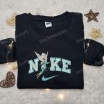 Disney Nike Cartoon x Tinkerbell Embroidered Sweatshirt: B Gift for Men Women Family Gift Ideas with Disney Characters