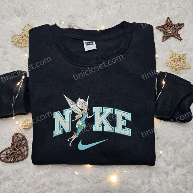 Disney Nike Cartoon X Tinkerbell Embroidered Sweatshirt: B Gift For Men Women Family Gift Ideas With Disney Characters