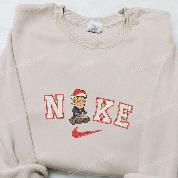 Chibi Donald Trump Embroidered Sweatshirt – Perfect Christmas Gift Idea Nike Xmas Shirt