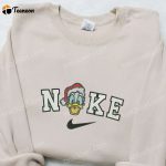 Nike Christmas x Donald Duck Embroidered Sweatshirt: Unique Walt Disney Shirt Perfect Christmas Gift Idea