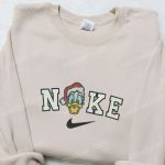 Nike Christmas x Donald Duck Embroidered Sweatshirt: Unique Walt Disney Shirt Perfect Christmas Gift Idea