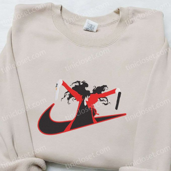 Nike X Alucard Anime Embroidered Sweatshirt Hellsing Hoodie: Perfect Family Birthday Gift