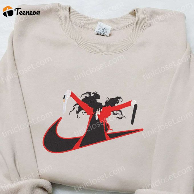 Nike X Alucard Anime Embroidered Sweatshirt Hellsing Hoodie: Perfect Family Birthday Gift