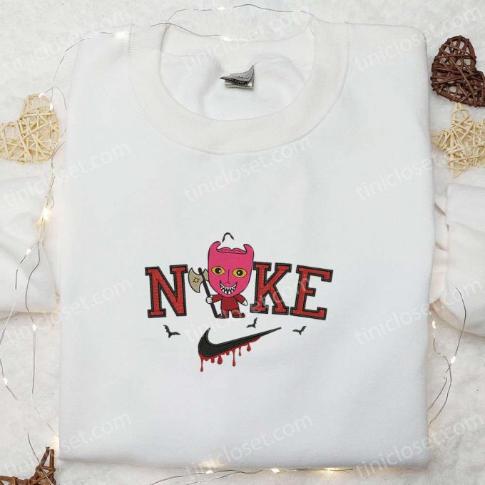 Nike X Baby Lock Embroidered Hoodie Nightmare Before Christmas Characters Sweatshirt Nike Inspired T-Shirt