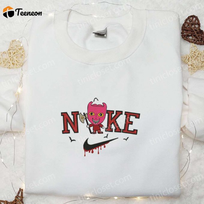 Nike X Baby Lock Embroidered Hoodie Nightmare Before Christmas Characters Sweatshirt Nike Inspired T-Shirt