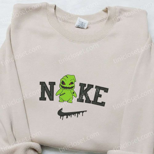 Nike x Baby Oogie Boogie Embroidered Hoodie Nightmare Before Christmas Characters Sweatshirt & T-Shirt