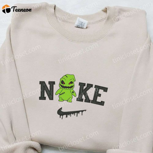 Nike x Baby Barrel Hoodie Nightmare Before Christmas Embroidered Sweatshirt Nike Inspired T-shirt