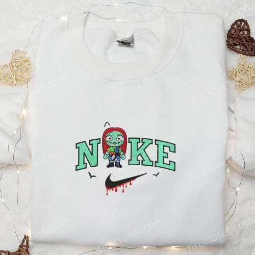 Nike x Baby Sally Hoodie: Nightmare Before Christmas Characters Sweatshirt & Inspired Embroidered T-shirt