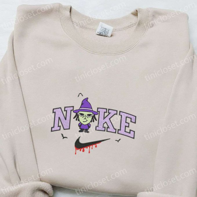 Nike X Baby Shock Hoodie Nightmare Before Christmas Characters Sweatshirt Nike Inspired T-Shirt: Embroidered Delight