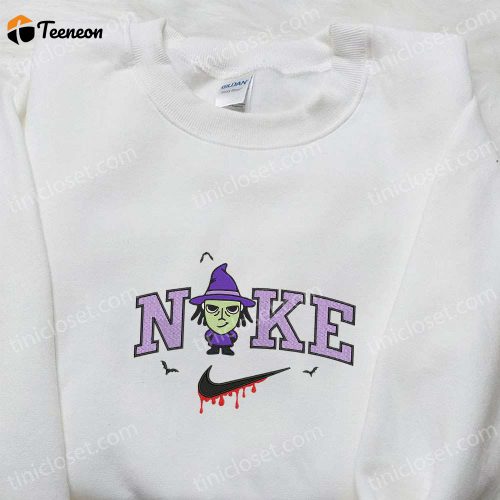 Nike x Baby Shock Hoodie Nightmare Before Christmas Characters Sweatshirt Nike Inspired T-shirt: Embroidered Delight