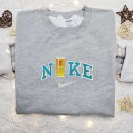 Custom Nike x Beer Embroidered Shirt: B Gift for Men Women Gift Idea for Him