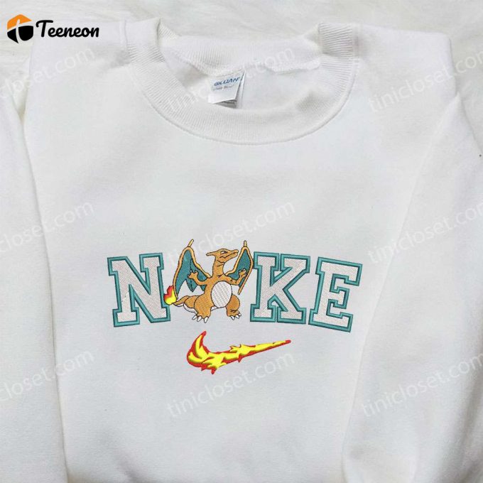 Custom Nike X Charizard Embroidered Shirt – Pokemon D Gift For Men Women For Fashion Enthusiasts