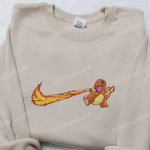 Custom Nike x Charmander Swoosh Embroidered Shirt – Pokémon D Gift for Men Women for Stylish Fans