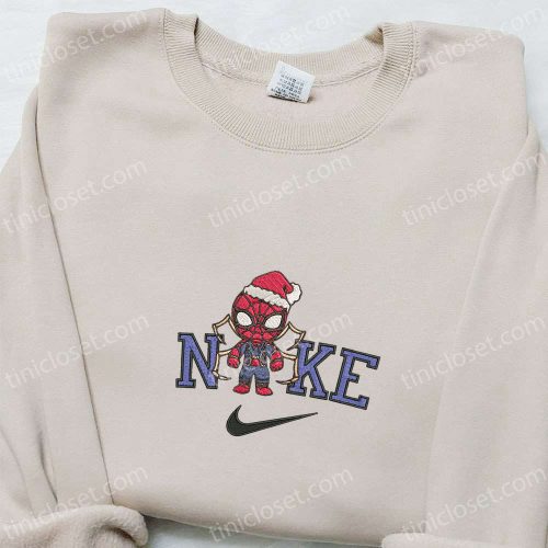 Nike x Chibi Spider-Man Santa Claus Shirt & Hoodie: F Gift for Men Women Family Christmas Gifts