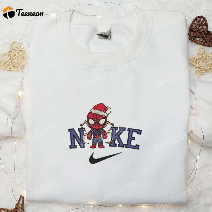 Nike X Chibi Spider-Man Santa Claus Shirt &Amp;Amp; Hoodie: F Gift For Men Women Family Christmas Gifts