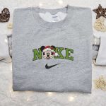 Nike x Christmas Mickey Santa Hat Embroidered Sweatshirt: Disney Characters Movie Merry Christmas Shirt Perfect Gift Idea