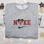 Nike x Christmas Minnie Rose Sweatshirt: Disney Characters Movie Embroidered Shirt B Gift for Men Women Christmas Gift Ideas