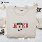 Nike x Christmas Minnie Rose Sweatshirt: Disney Characters Movie Embroidered Shirt B Gift for Men Women Christmas Gift Ideas