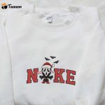 Nike x Christmas Scream Ghost Face Embroidered Shirt: B Gift for Men Women Family Gift Nike Inspired F Gift for Men Women & Trendy