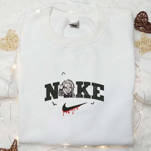 Nike x Chucky Horror Movies Killer Embroidered Shirt – Custom Childs Play D Gift for Men Women