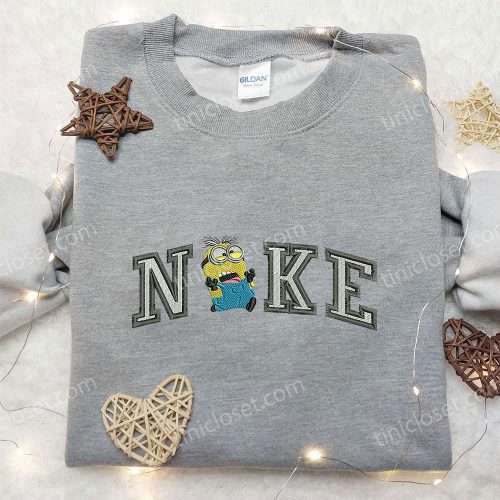 Nike x Dave Minion Embroidered Hoodie Sweatshirt & T-shirt: Cartoon Embroidered Apparel for Minion Fans