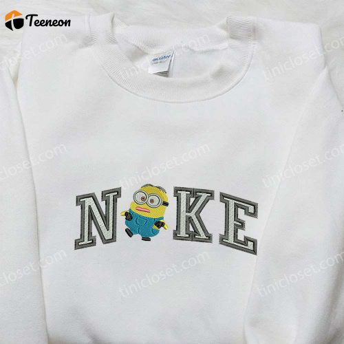 Nike x Dave Minion Embroidered T-Shirt Sweatshirt & Hoodie: Fun Cartoon Apparel with Unique Embroidery