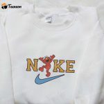 Nike x Elmo Embroidered Sweatshirt: S Gift for Men Women Street Cartoon Shirt Perfect Gift!