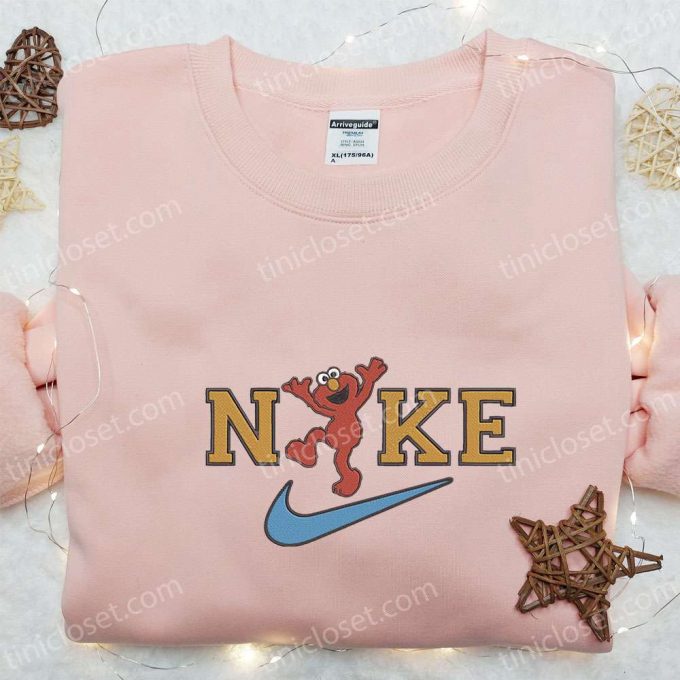 Nike X Elmo Embroidered Sweatshirt: S Gift For Men Women Street Cartoon Shirt Perfect Gift!