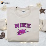 Nike x Gengar Anime Embroidered Sweatshirt & Pokemon Shirt: B Gift for Men Women Family Gift Ideas