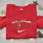 Nike x Grinch Xmas Embroidered Sweatshirt: B Gift for Men Women Gift Idea for Christmas