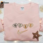 Nike x Heart Embroidered Sweatshirt: Custom Shirt B Gift for Men Women Valentine s Day Gift Ideas