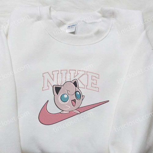 Custom Nike x Jigglypuff Embroidered Shirt – Pokemon Inspired D Gift for Men Women