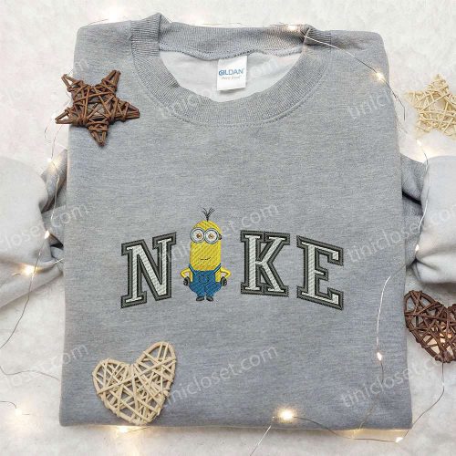 Nike x Kevin Minion Hoodie: Embroidered Sweatshirt & T-shirt Collection with Cartoon-inspired D Gift for Men Women