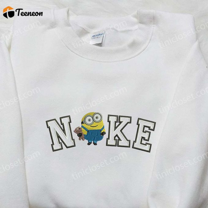 Nike X King Bob Minion Embroidered Shirt – Trendy Cartoon D Gift For Men Women By Nike For Minion Lovers