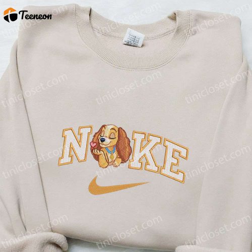 Nike x Lady Embroidered Cartoon Sweatshirt & Disney Characters T-shirt – B Gift for Men Women Birthday Gift Ideas