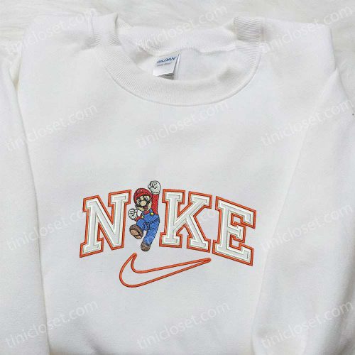 Nintendo x Nike Embroidered Apparel: Mario Cartoon Shirt Super Mario Hoodie Custom T-Shirt