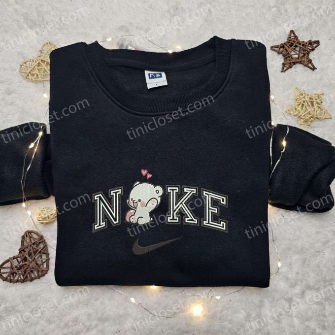 Nike X Milk Bear Love Embroidered Sweatshirt: Milk And Mocha Shirt B Gift For Men Women Gift Ideas