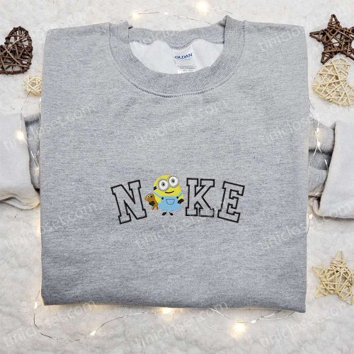 Nike x Minion Teddy Bear Embroidered Sweatshirt – Cartoon Shirt for B Gift for Men Women Birthday Gifts