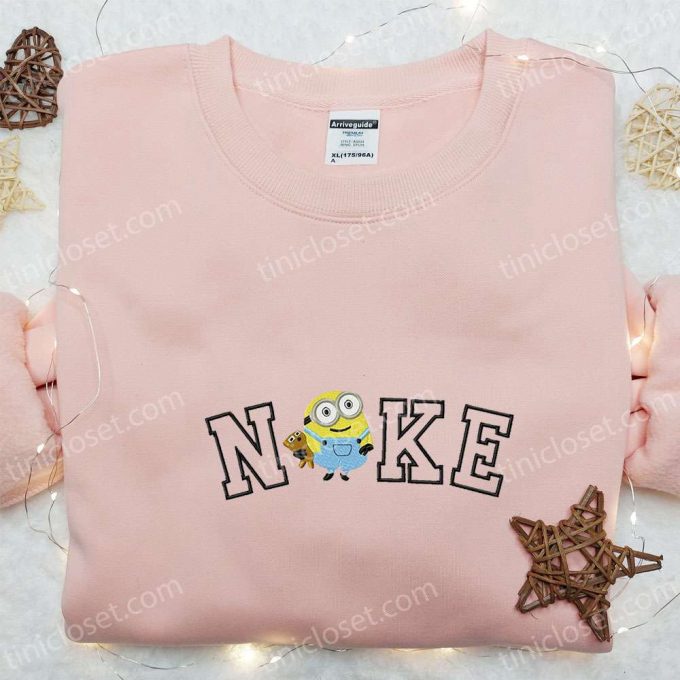 Nike X Minion Teddy Bear Embroidered Sweatshirt – Cartoon Shirt For B Gift For Men Women Birthday Gifts