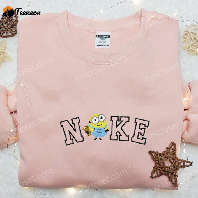 Nike X Minion Teddy Bear Embroidered Sweatshirt – Cartoon Shirt For B Gift For Men Women Birthday Gifts