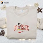 Nike x Minnie Mouse Christmas Embroidered Sweatshirt: F Gift for Men Women Disney Shirt Perfect Holiday Gift Idea