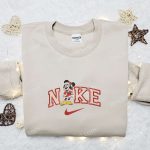 Nike x Minnie Mouse Christmas Embroidered Sweatshirt: F Gift for Men Women Disney Shirt Perfect Holiday Gift Idea