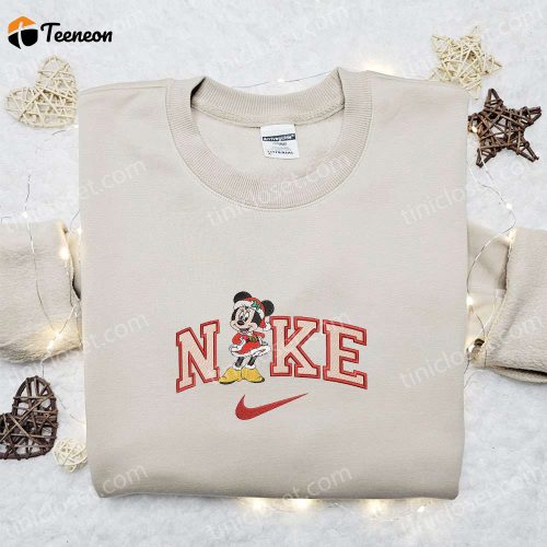 Nike x Mocha Bear Love Embroidered Sweatshirt Milk and Mocha Cartoon Shirt – B Gift for Men Women Valentine Gift Ideas