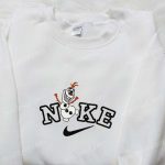 Nike x Olaf Cartoon Embroidered Hoodie & Christmas Shirt Nike Inspired T-shirt