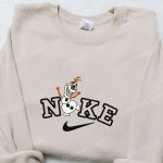 Nike x Olaf Cartoon Embroidered Hoodie & Christmas Shirt Nike Inspired T-shirt