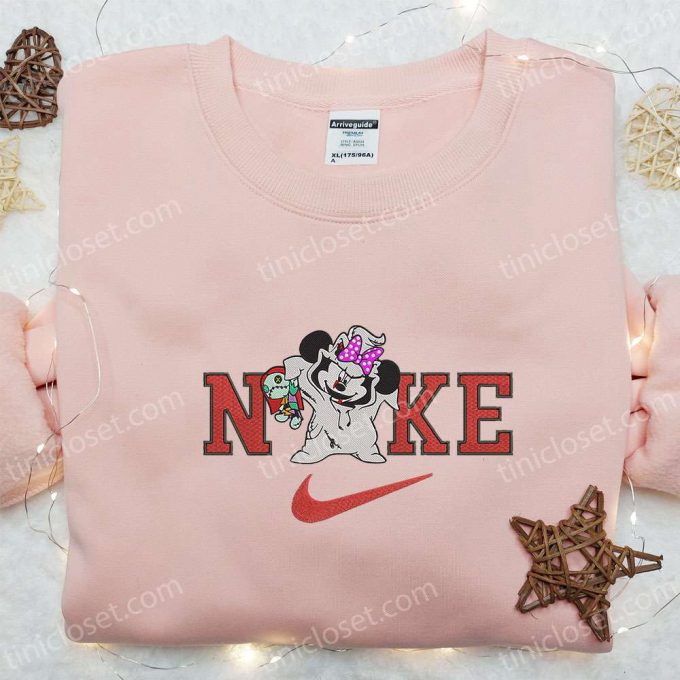 Nike X Oogie Boogie Minnie Mouse Embroidered Shirt: Disney Inspired B Gift For Men Women Gift For Family